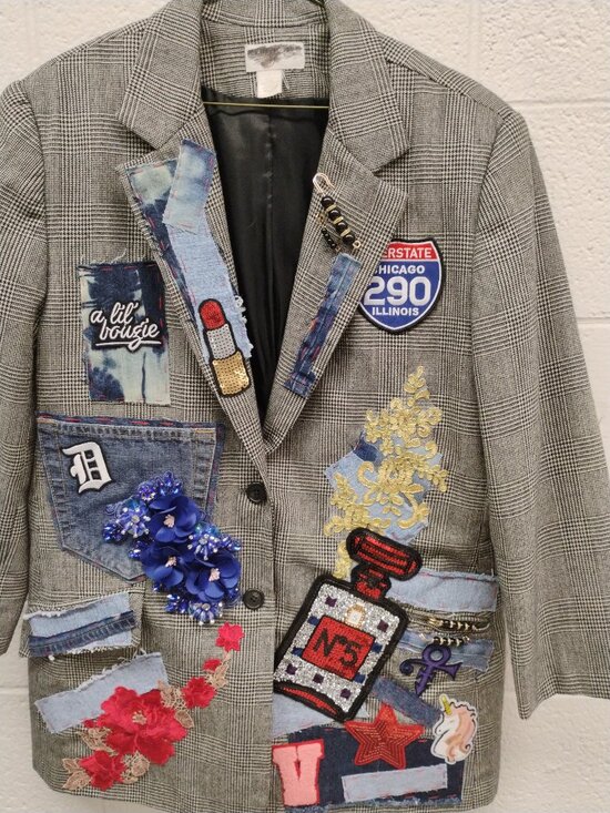Jackets & Blazers - Size large ladies junk blazer - thrifted, dry cleaned and designed